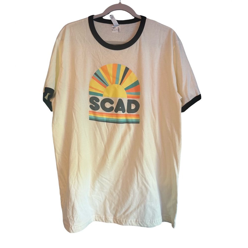 Next Level Apparel Graphic Ringer Tee - Cream‎